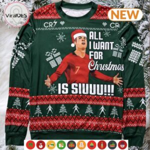 Cristiano Ronaldo All I Want For Christmas Is Siuuu Sweater