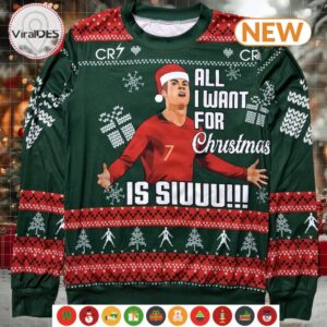 Cristiano Ronaldo All I Want For Christmas Is Siuuu Sweater