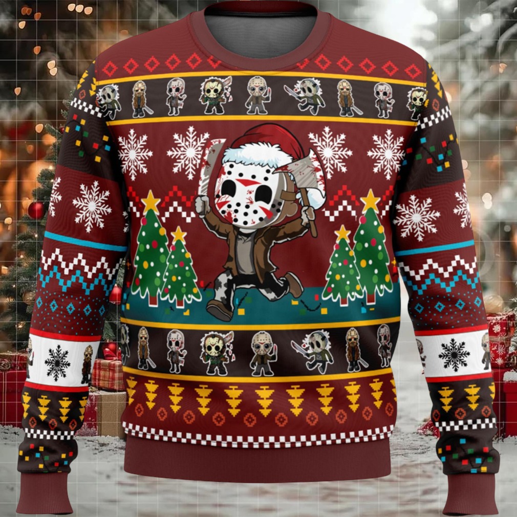 Cute Jason Friday The 13th Ugly Christmas Sweater Cute Jason Friday The 13th Ugly Christmas Sweater
