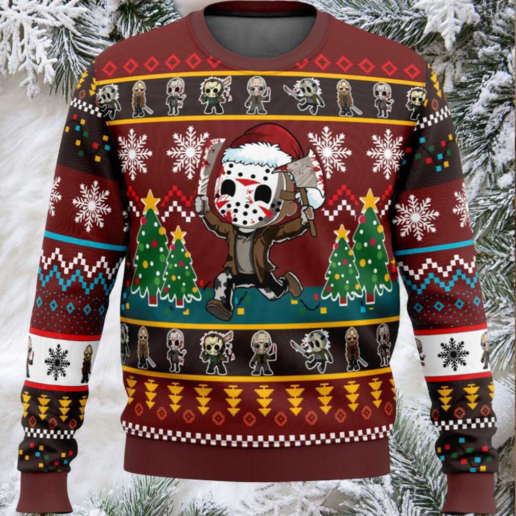 Cute Jason Friday The 13th Ugly Christmas Sweater Cute Jason Friday The 13th Ugly Christmas Sweater
