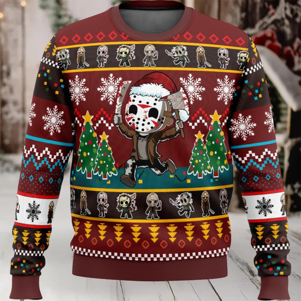 Cute Jason Friday The 13th Ugly Christmas Sweater Cute Jason Friday The 13th Ugly Christmas Sweater