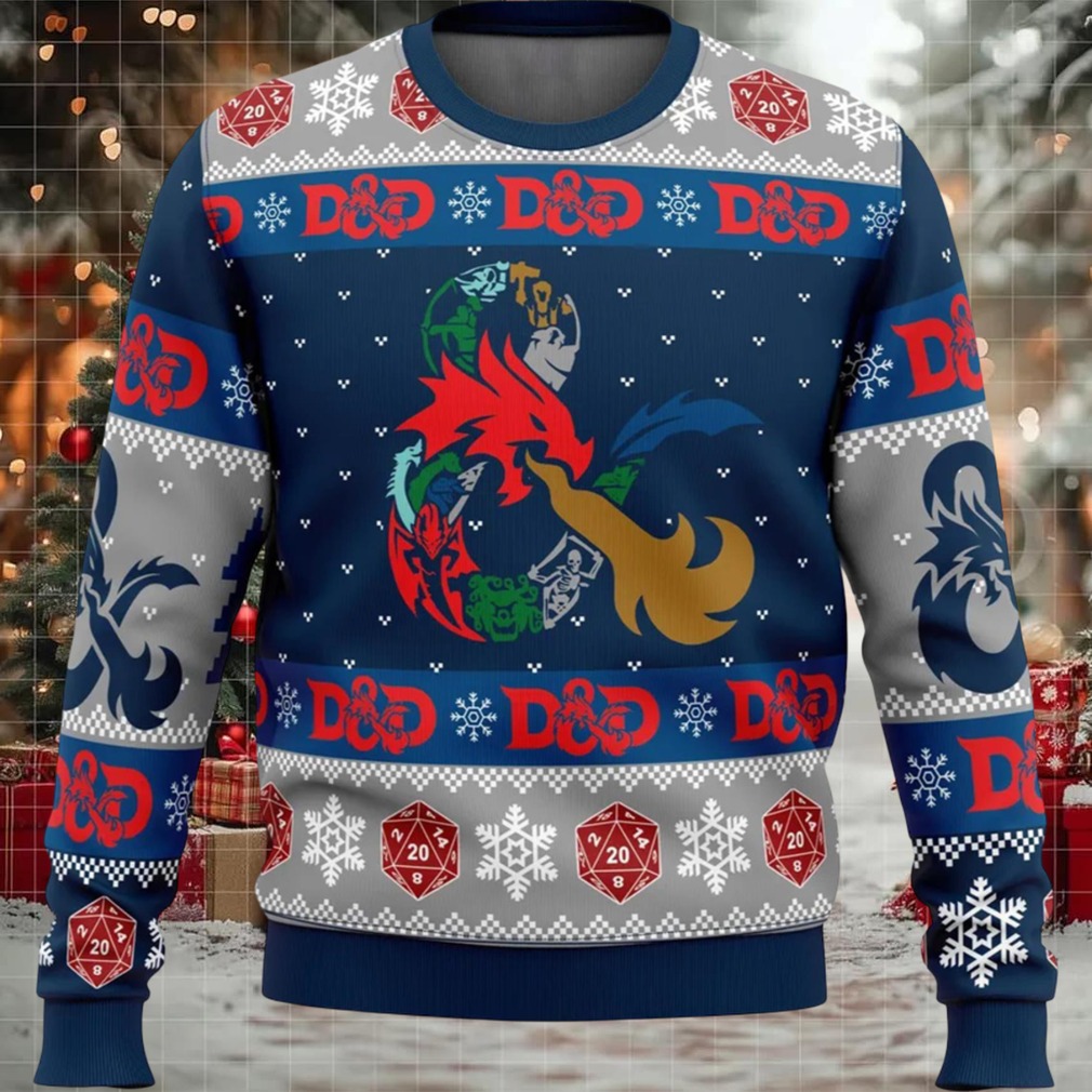 D 20 Dungeons Dragons Ugly Christmas Sweater D 20 Dungeons Dragons Ugly Christmas Sweater