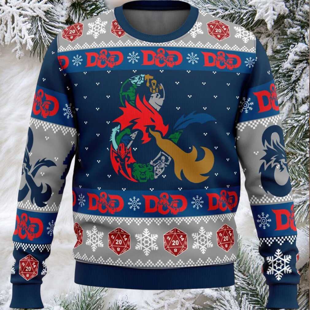 D 20 Dungeons Dragons Ugly Christmas Sweater D 20 Dungeons Dragons Ugly Christmas Sweater