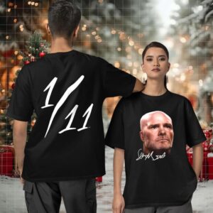 Dawkins wear Sean McDermott 1 11 signature two sided T shirt