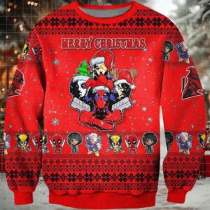 Deadpool Ugly Christmas Sweater Unisex Knit Sweater