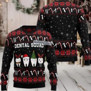 Dental Squad Reindeer Ugly Christmas Sweater Most