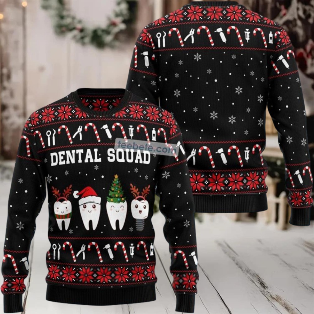 Dental Squad Reindeer Ugly Christmas Sweater Most