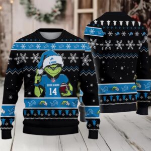 Detroit Lions Custom Christmas Ugly Sweater