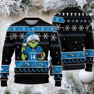 Detroit Lions Custom Christmas Ugly Sweater