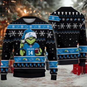 Detroit Lions Custom Christmas Ugly Sweater