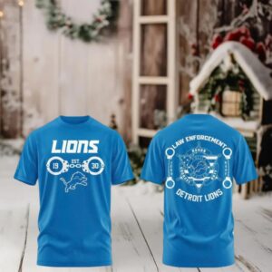 Detroit Lions Law Enforcement 2025 Honor Duty Police Officer shirt