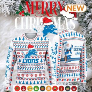 Detroit Lions Merry Christmas 2025 Knitted Sweater Detroit Lions Merry Christmas 2025 Knitted Sweater