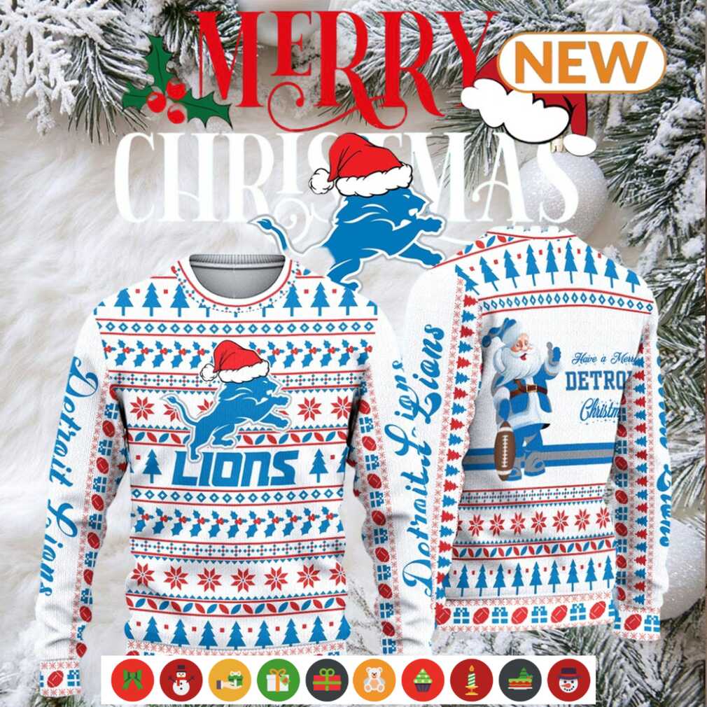 Detroit Lions Merry Christmas 2024 Knitted Sweater