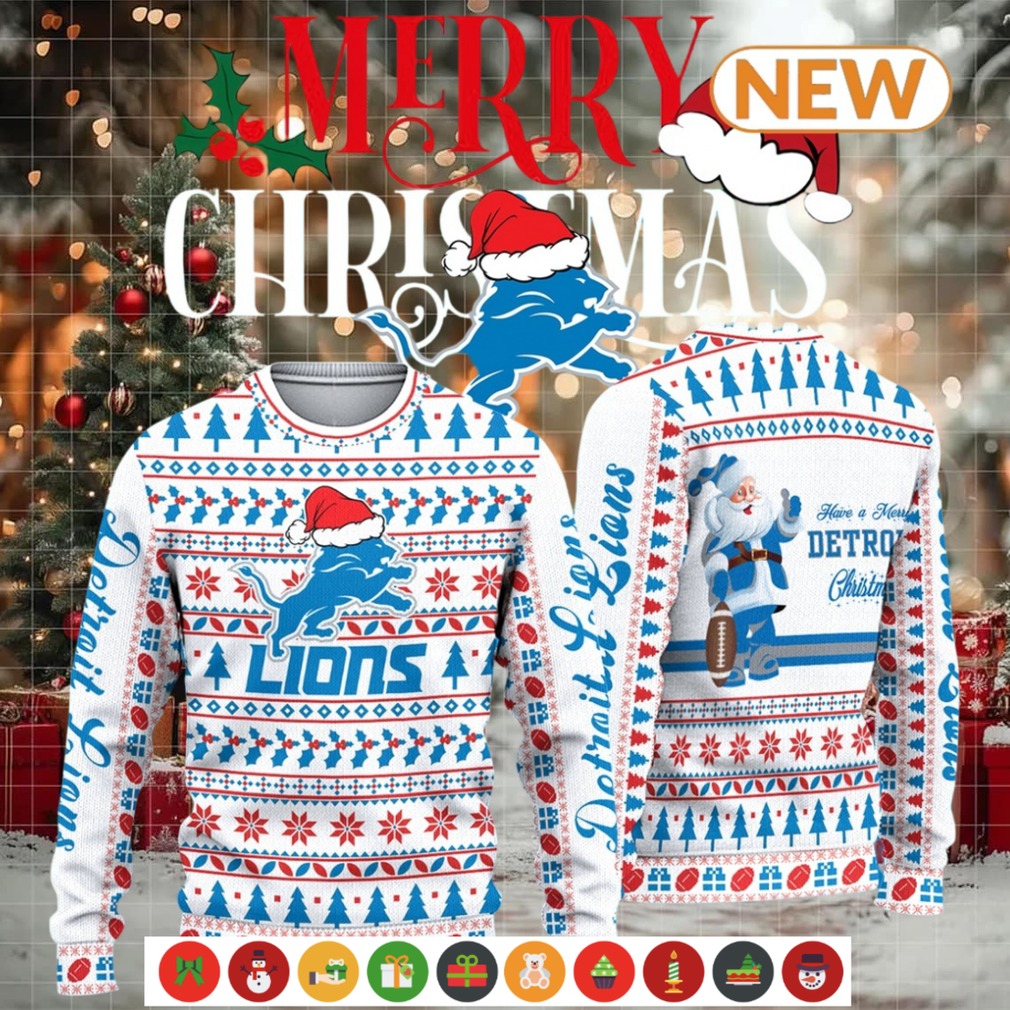 Detroit Lions Merry Christmas 2024 Knitted Sweater