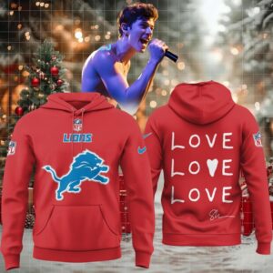 Detroit Lions Shawn Mendes On The Road Again Tour 2025 Love Love Hoodie T Shirt