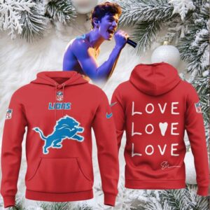 Detroit Lions Shawn Mendes On The Road Again Tour 2025 Love Love Hoodie T Shirt