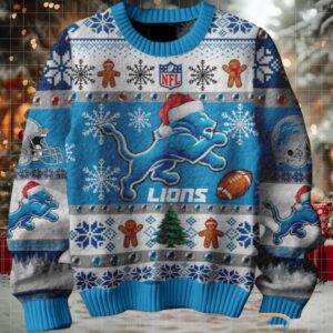 Detroit Lions They Not Like Us Christmas Ugly Sweater