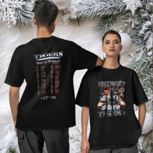 Detroit Tigers on tour 2026 schedule two sided T shirt