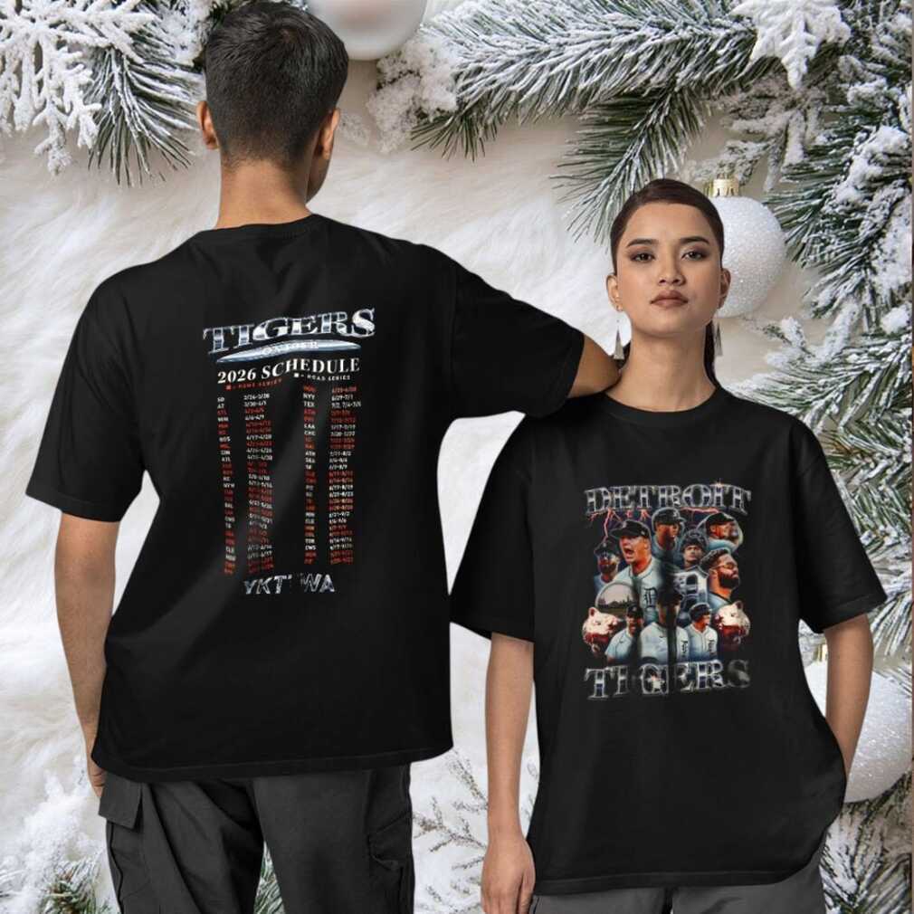 Detroit Tigers on tour 2026 schedule two sided T shirt