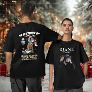 Diane Keaton 1946 2025 in memory of signature two sided T shirt