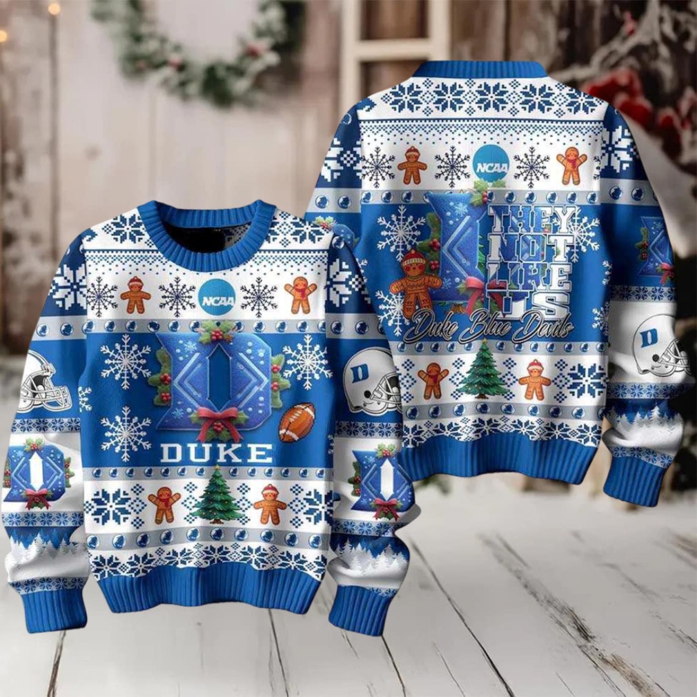 Duke Blue Devils They Not Like Us Christmas Ugly Sweater Duke Blue Devils They Not Like Us Christmas Ugly Sweater