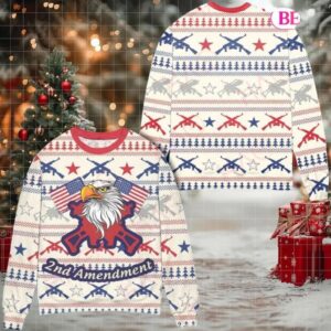 Eagle 2Nd Amendment Ugly Christmas Sweater – Patriotic Winter Apparel