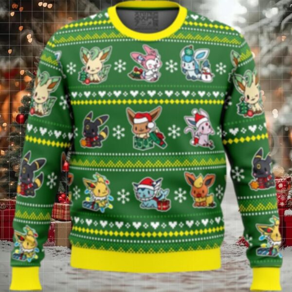 Eevee Merry Christmas Pokemon Ugly Christmas Sweater
