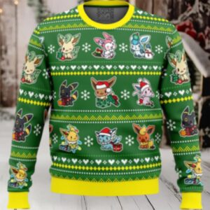Eevee Merry Christmas Pokemon Ugly Christmas Sweater