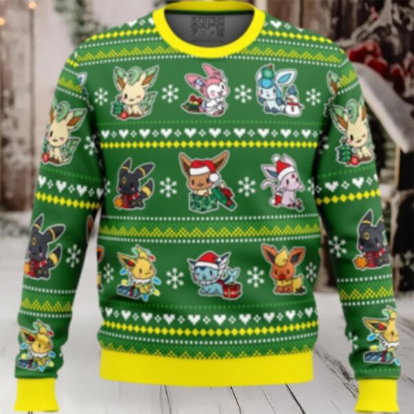 Eevee Merry Christmas Pokemon Ugly Christmas Sweater