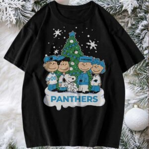 Snoopy and Friends Carolina Panthers Christmas Shirt