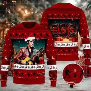 Elvis Merry Elvismas Ugly Christmas Sweater
