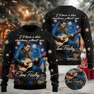 Elvis Presley 3D Ugly Christmas Sweater Nice Christmas Gift For Men And Women