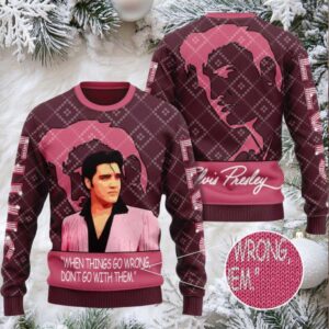 Elvis Presley 3D Ugly Sweater Christmas For Fans