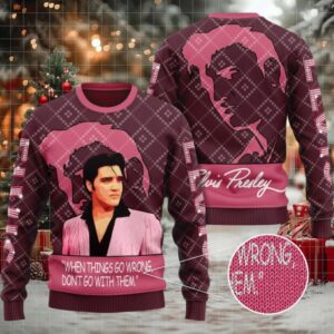 Elvis Presley 3D Ugly Sweater Christmas For Fans