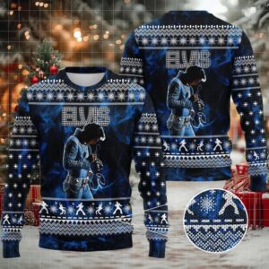 Elvis Presley I’ll Have A Blue Christmas Without You Ugly Sweater