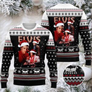 Elvis Presley Joker Ugly Christmas Sweater –