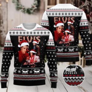 Elvis Presley Joker Ugly Christmas Sweater –