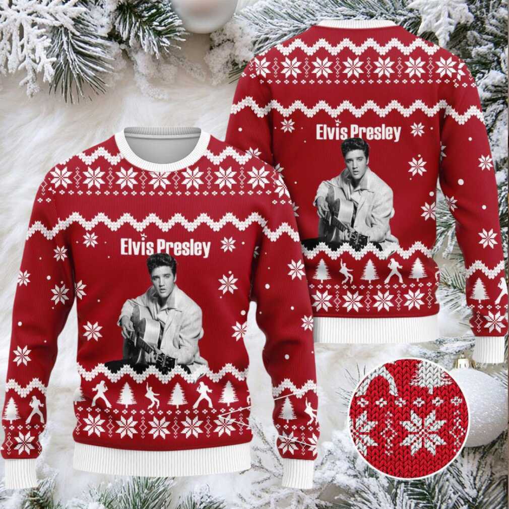 Elvis Presley RED 3D Ugly Sweater