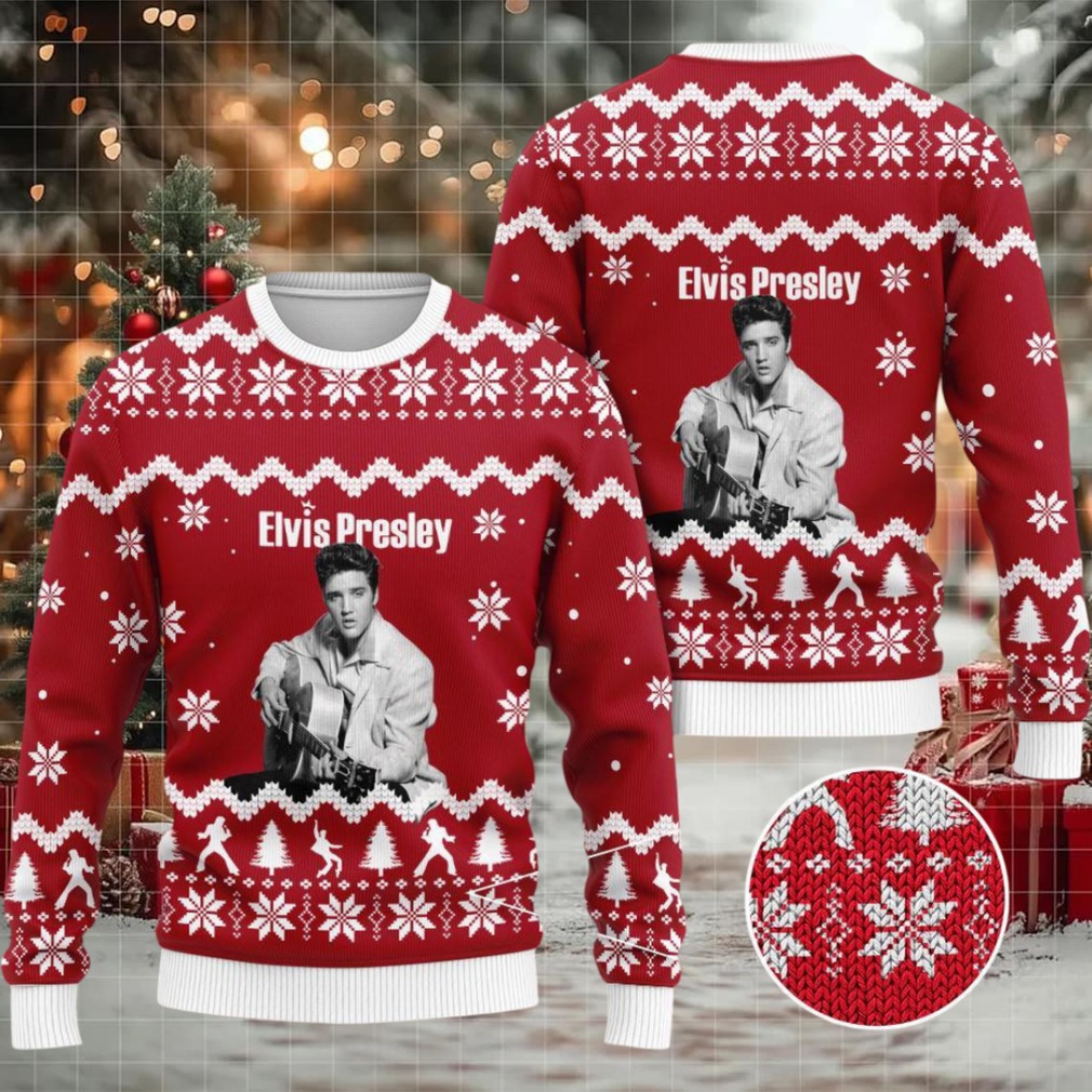 Elvis Presley RED 3D Ugly Sweater