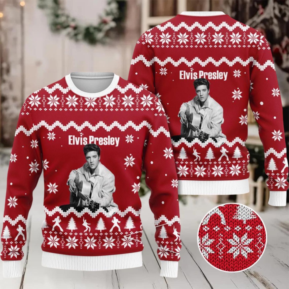 Elvis Presley RED 3D Ugly Sweater Elvis Presley RED 3D Ugly Sweater