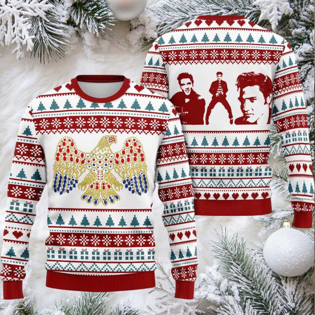 Elvis Presley Ugly Sweater 3D Over Print, Elvis Fan King Of Rock Xmas Gift Elvis Presley Ugly Sweater 3D Over Print, Elvis Fan King Of Rock Xmas Gift