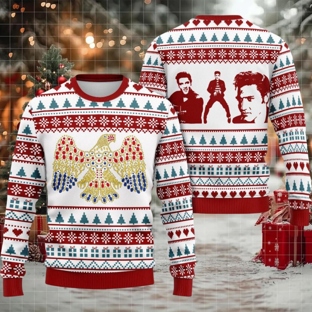Elvis Presley Ugly Sweater 3D Over Print, Elvis Fan King Of Rock Xmas Gift Elvis Presley Ugly Sweater 3D Over Print, Elvis Fan King Of Rock Xmas Gift