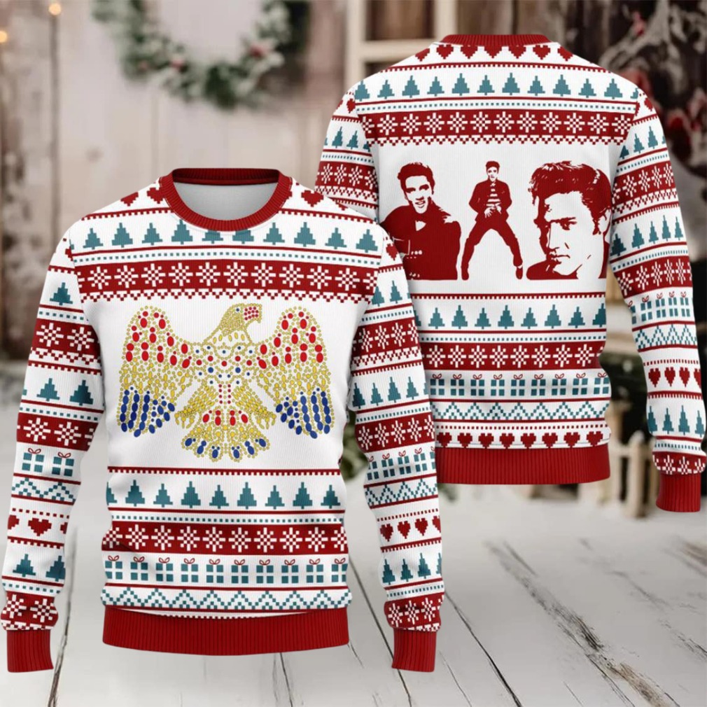 Elvis Presley Ugly Sweater 3D Over Print, Elvis Fan King Of Rock Xmas Gift Elvis Presley Ugly Sweater 3D Over Print, Elvis Fan King Of Rock Xmas Gift