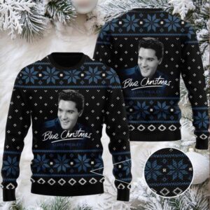 Elvis Presley Ugly Sweater, Elvis Presley All Over Print Sweater