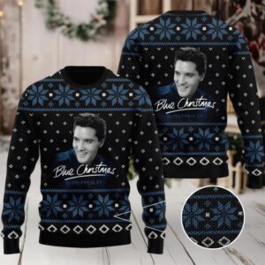 Elvis Presley Ugly Sweater, Elvis Presley All Over Print Sweater