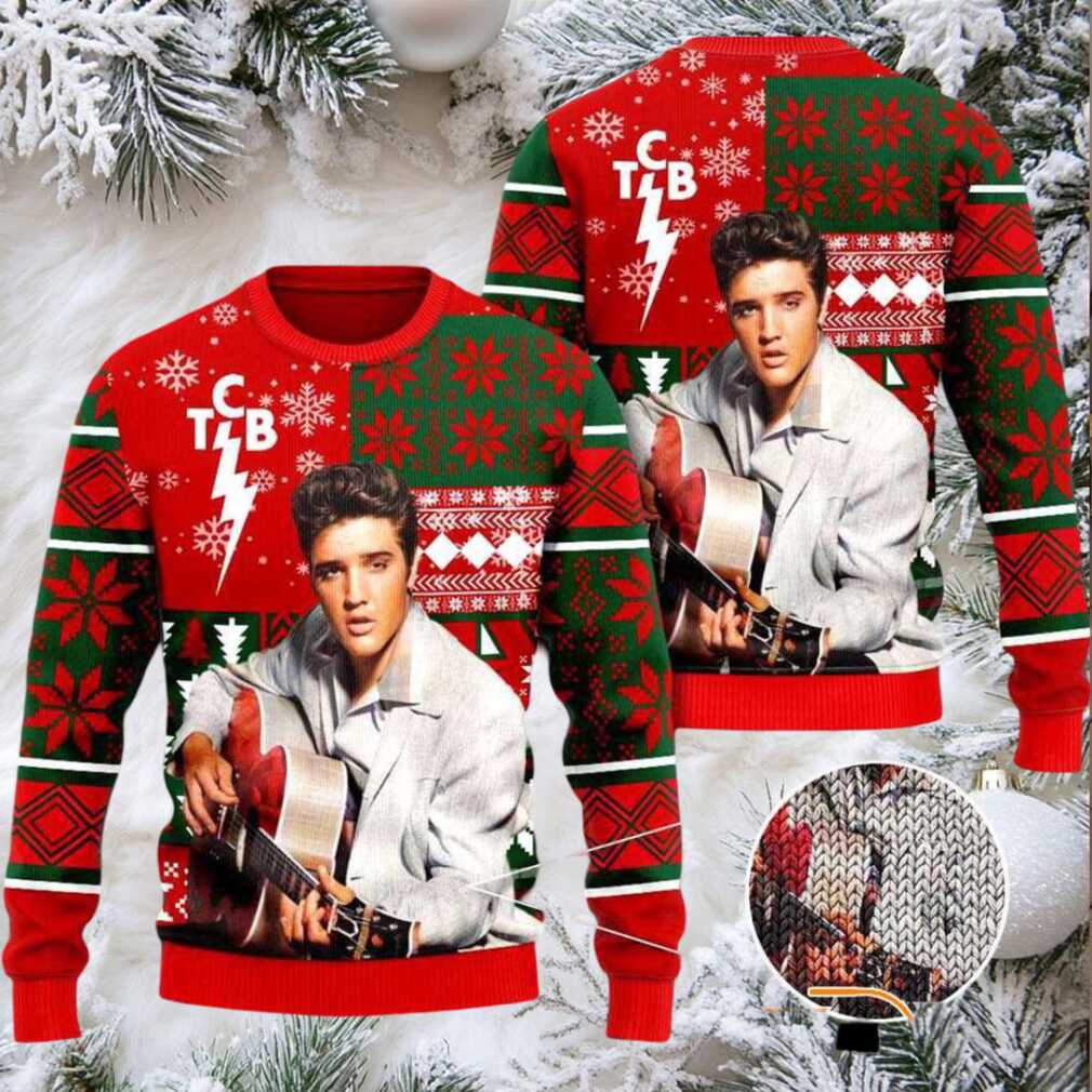 Elvis Tcb Merry Christmas Ugly Sweater