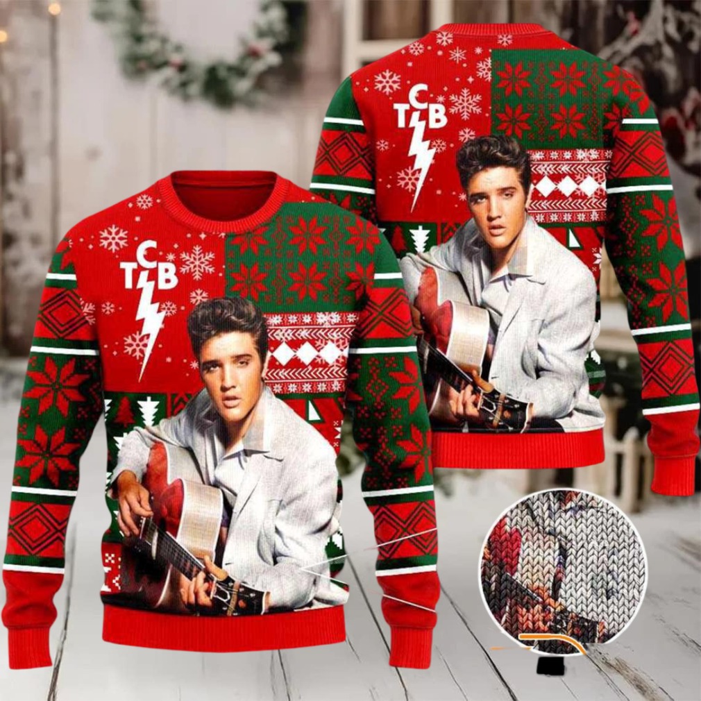 Elvis Tcb Merry Christmas Ugly Sweater Elvis Tcb Merry Christmas Ugly Sweater