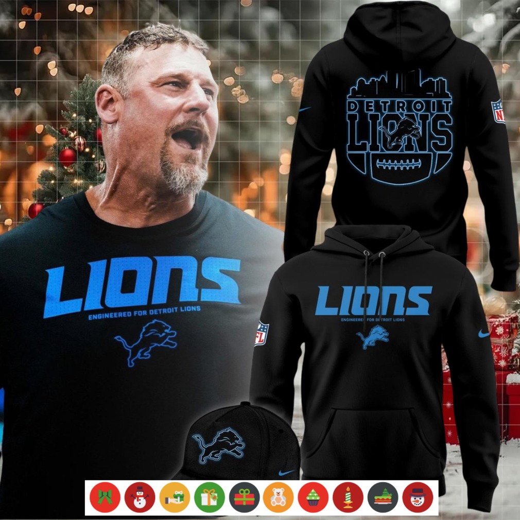 Engineered For Detroit Lions Black Hoodie Shirt