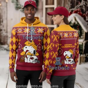 Peanuts Snoopy Arizona Cardinals Snoopy Xmas Tree Ugly 3D Zip Up Hoodie Peanuts Snoopy Arizona Cardinals Snoopy Xmas Tree Ugly 3D Zip Up Hoodie