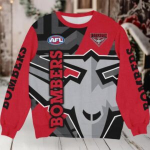 Essendon Bombers AFL Ugly Christmas Sweater